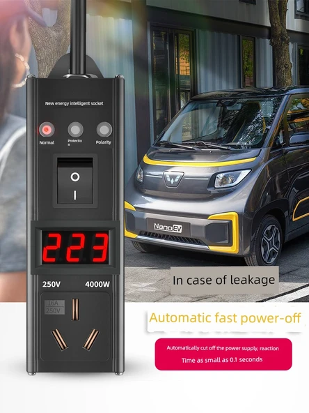 3.5kW EV Şarj Cihazı - Alüminyum Alaşımlı - Akıllı Ekran - 5 Metre - 2