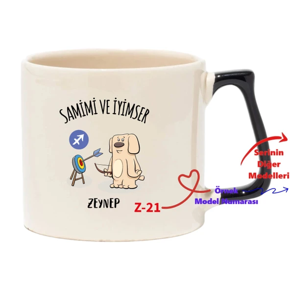 Kişiye Özel Burç Baskılı Lüks Kupa, Burçlara Özel Hediyelik Kupa Z1 Serisi ürün görseli