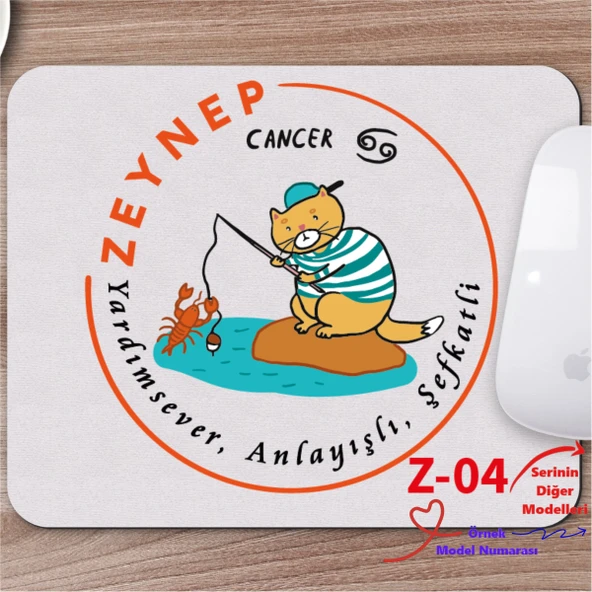Kişiye Özel Burç Temalı Mousepad, Burçlara Özel Tasarım Serisi Z1 Serisi ürün görseli 1
