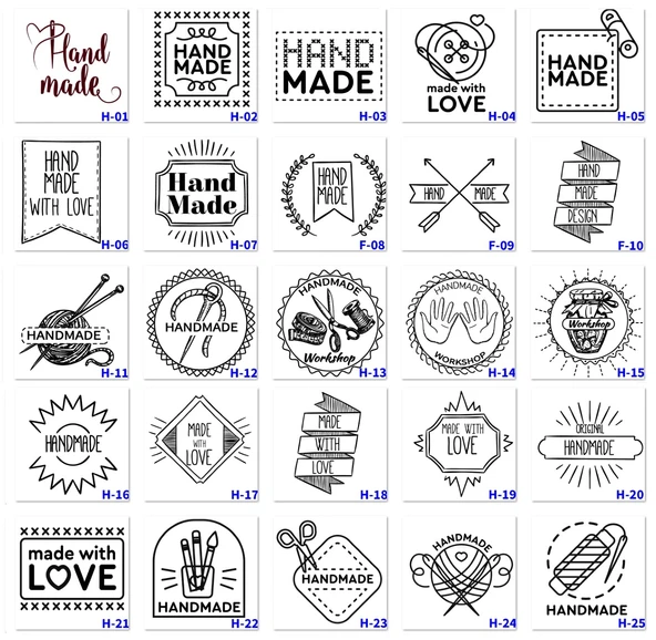 Handmade Kaşesi, El Yapımı Firma Kaşesi, Butiklere Özel Hediyelik Tasarım Hand Made Mühürler H Serisi (75 Model) - 2