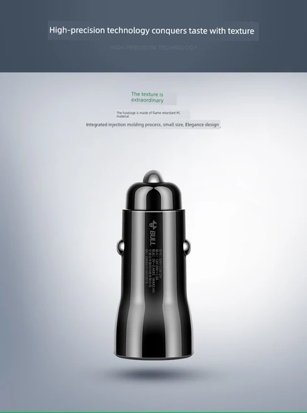 Çift USB Portlu Araç Şarjı - 12W - Beyaz (Plastik Kasa) - 10