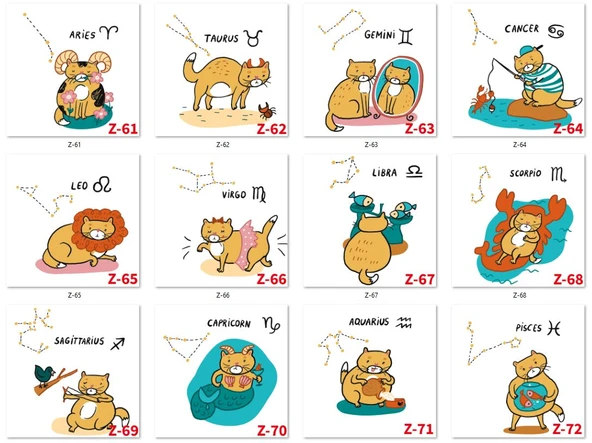 Kişiye Özel Burç Tasarımlı 100 Dilde Seni Seviyorum Puzzle Konservesi Z2 Serisi - 3