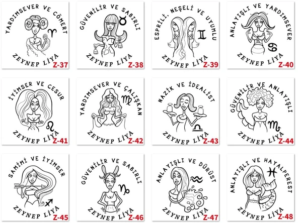 Kişiye Özel Burç Tasarımlı 100 Dilde Seni Seviyorum Puzzle Konservesi Z1 Serisi - 5