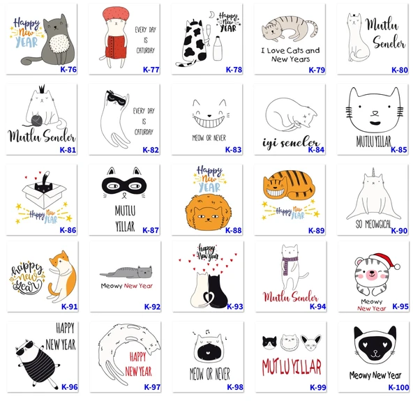 Kedi Tasarımlı Kalemlik, Arkadaşa Hediyelik Kalemlik K Serisi (100 Model) - 5