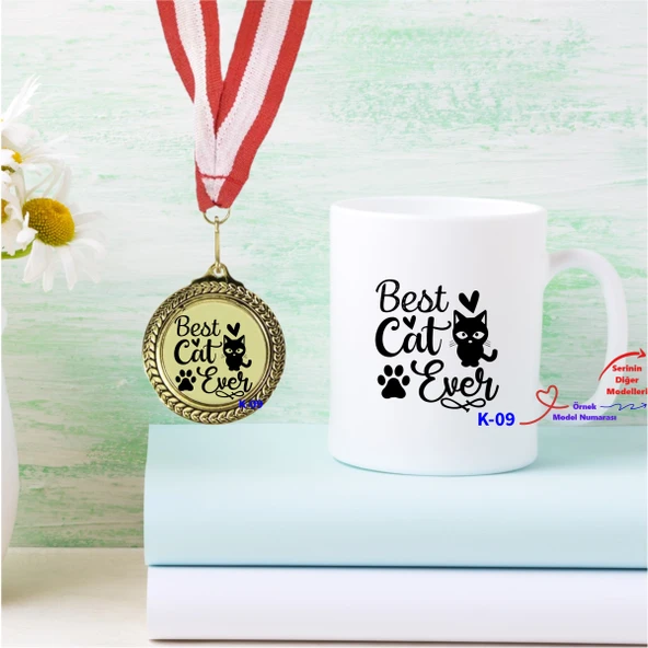 Kedi Tasarımlı Hediye Setleri, Hediye Sepetleri, Kedili Tasarımlar  K Serisi (100 Model)