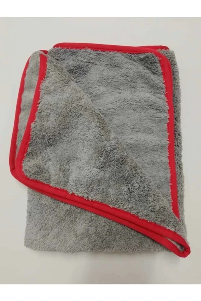Kırmızı Köşeli Mikro Fiber Kurulama Havlusu 1 Adet 60x90 cm