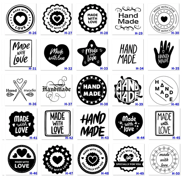 Handmade, El Yapımı, With Love Yazılı Kaşeler, Renkli Otomatik Kaşe, Butik Firmalara Kaşeler H Serisi - 3