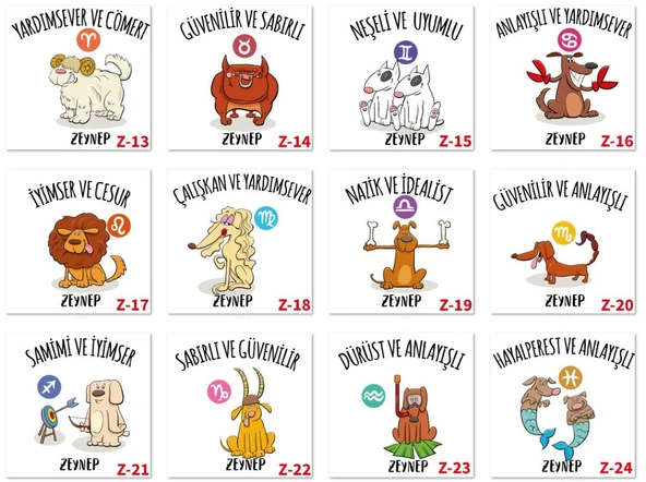 Kişiye Özel Burçlu Çikolata Konservesi, Burçlara Özel Tasarımlar Z1 Serisi - 3