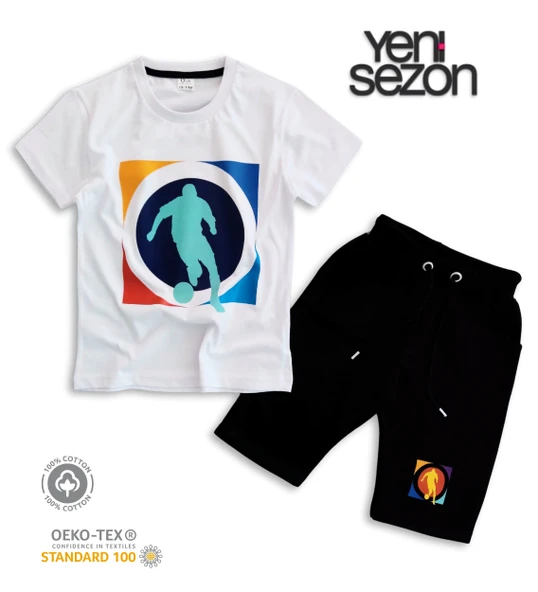 Triliya Pamuklu Unisex Çocuk Kapri Takımı (Cepli & Kordonlu, 3-12 Yaş) TRL-35 - 4