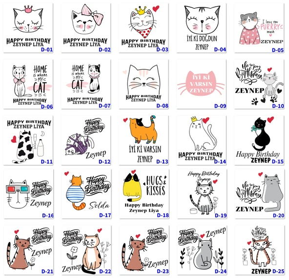 Kişiye Özel Tasarımlı Mousepad, Doğum Günü Temalı Mouse pad  D Serisi (50 Model) - Resim 2