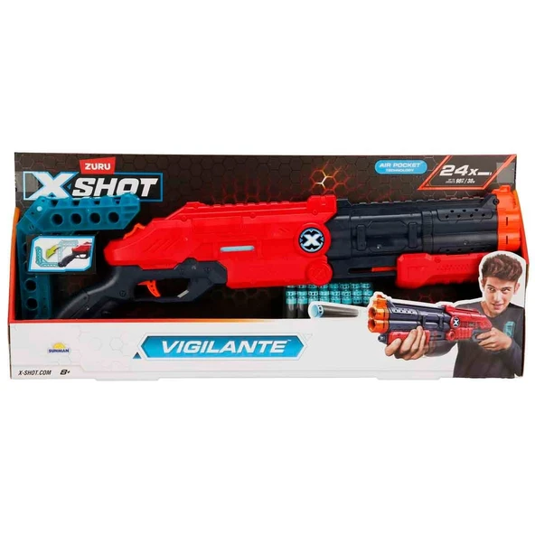 X-Shot Excel Vigilante 24 Mermili Sünger Dart Atan Silah 55 Cm - 7