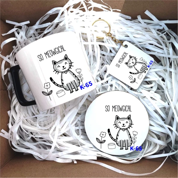 Kedi Tasarımlı Hediye Kutuları, Hediye Setleri, Kedili Kutular K Serisi (100 Model)