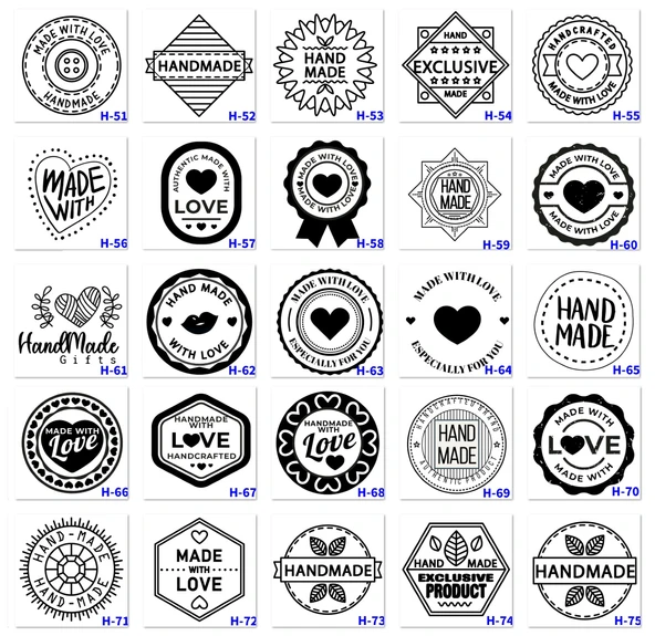 Handmade, El Yapımı, With Love Yazılı Kaşeler, Renkli Otomatik Kaşe, Butik Firmalara Kaşeler H Serisi - 4