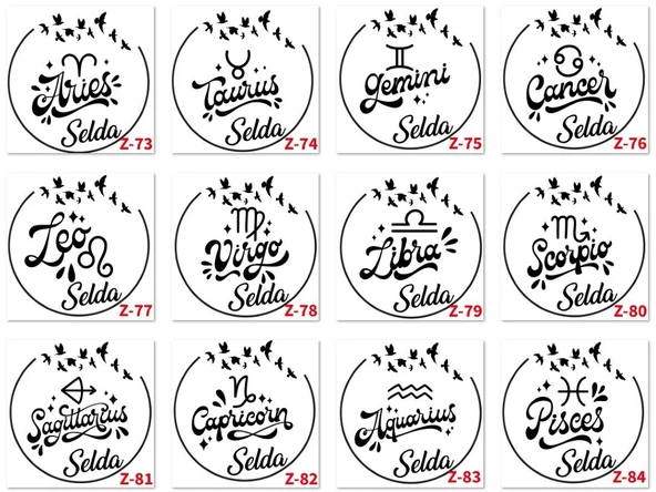 Kişiye Özel Burçlu Kupa, Doğum Günü Beyaz Kupa Bardak Z2 Serisi - 4