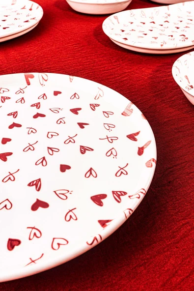 Pera Love - 14 Parça Porselen Kahvaltı Takımı - 4