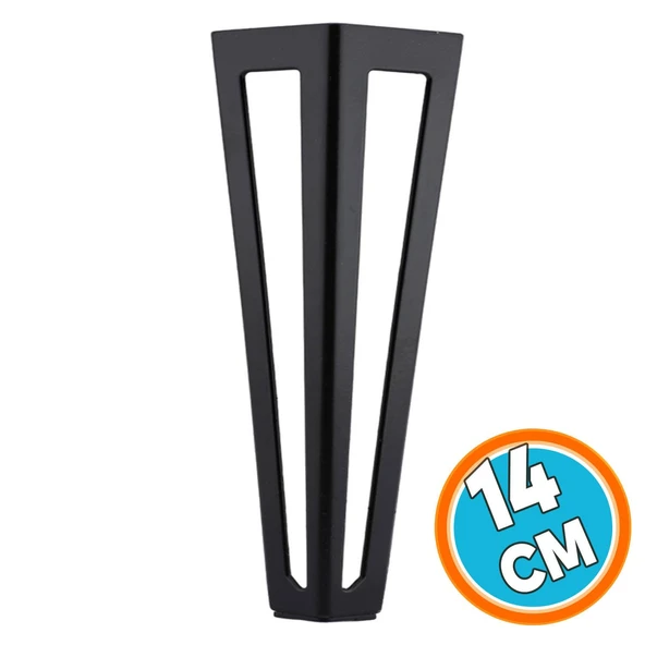 Mobilya Koltuk Baza Puf Sehpa Tv Ünite Masa Ayağı Ayakları Metal Ayakları 14 Cm Siyah 4 Adet - Resim 7
