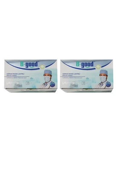 B-GOOD 3 KATLI CERRAHİ MASKE TELLİ 50'Lİ - 3