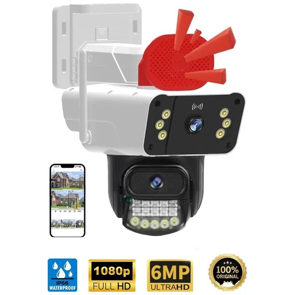 O-Kam 3041 6 MP Gece Görüşlü Wi-Fi Güvenlik Kamerası