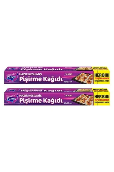 Parex Hazır Kesilmiş Pişirme Kağıdı 16'lı x 2 Adet