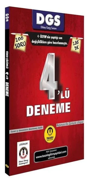 DGS Son Format 4 lü Deneme Tasarı Yayınları