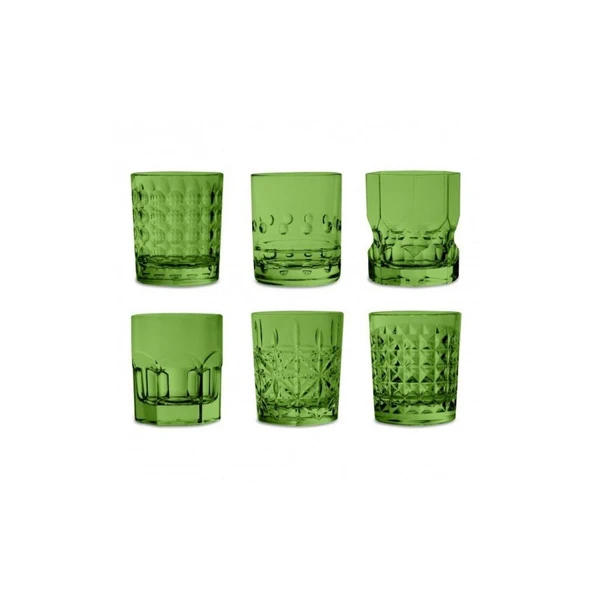 Baci Milano Crystal Touch 6lı Bardak Seti 300ml Yeşil ürün görseli