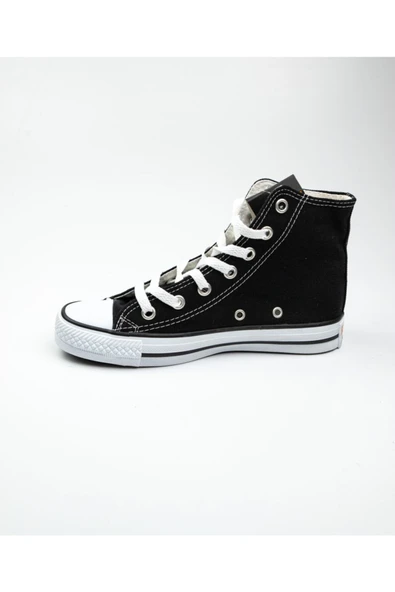 211902 Unisex Siyah Keten Uzun Sneaker Ayakkabı Siyah-39 - 3