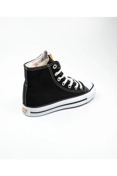 211902 Unisex Siyah Keten Uzun Sneaker Ayakkabı Siyah-39 - 4