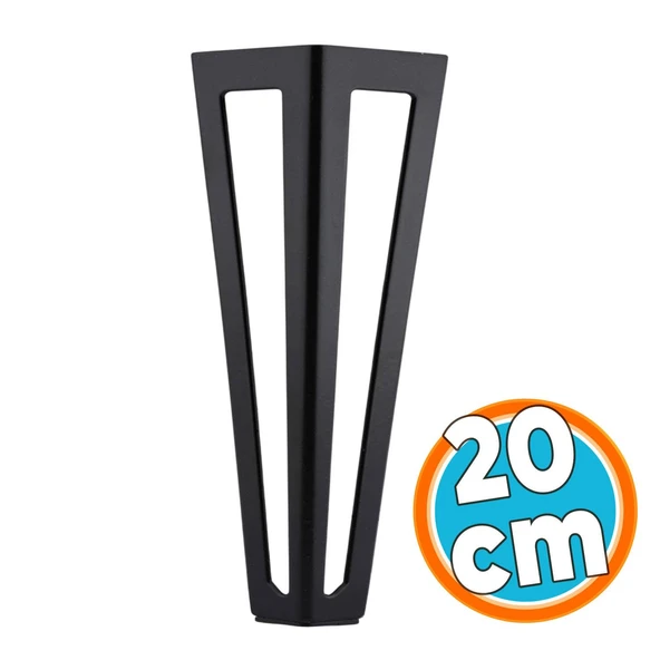 Mobilya Koltuk Baza Sehpa Kanepe Masa Ayağı Metal Ayak 20 Cm Siyah 4 Adet - 6
