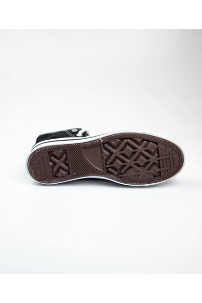 211902 Unisex Siyah Keten Uzun Sneaker Ayakkabı Siyah-39 - 5