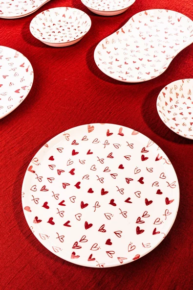 Pera Love - 14 Parça Porselen Kahvaltı Takımı - 5