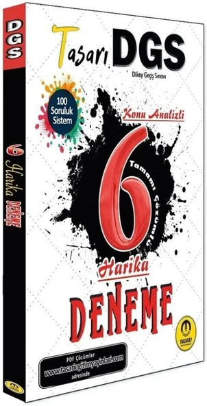 DGS Konu Analizli 6 Harika Çözümlü Deneme Tasarı Yayınları