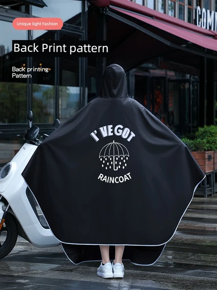 Uzun Kalın Motorsiklet Yağmurluğu - XXXXL - Aynalı - Parlak Sarı Desenli - 3