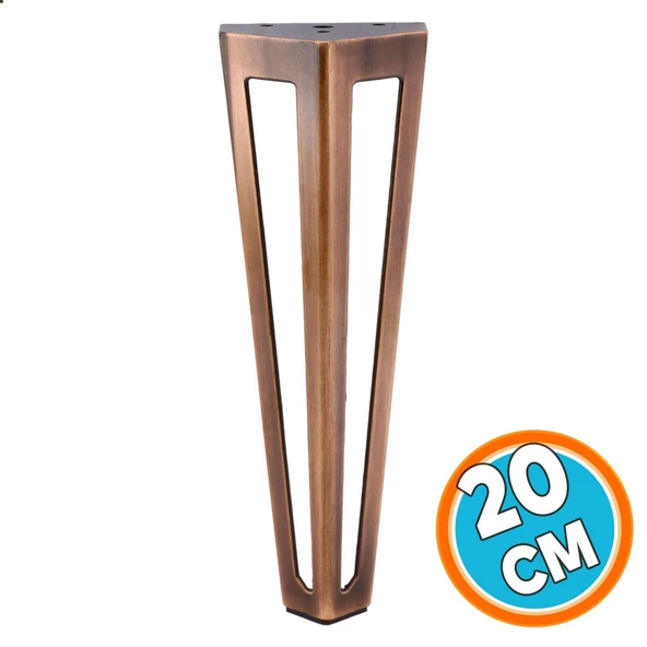 Mobilya Koltuk Konsol Tv Ünite Masa Ayağı Metal Ayakları 20 Cm Antik Bakır 4 Adet - Resim 7