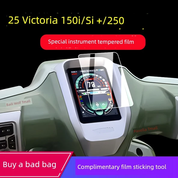 Victoria 150i/Si 250 Gösterge Ekran Koruyucu - 24-25 150si/250 Buzlu Yansıma Önleyici Yumuşak Film - 2 Adet - 3