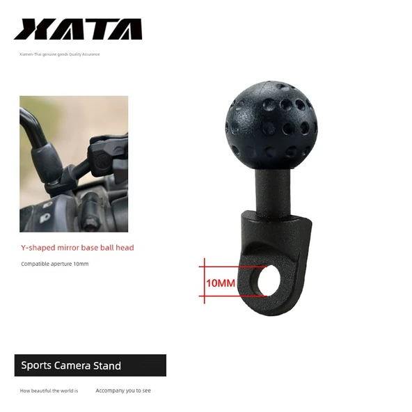 Sanyang Fit 4/5 Motosiklet Takograf Braketi - Y Şekilli Ayna Montaj Bilyalı Başlık