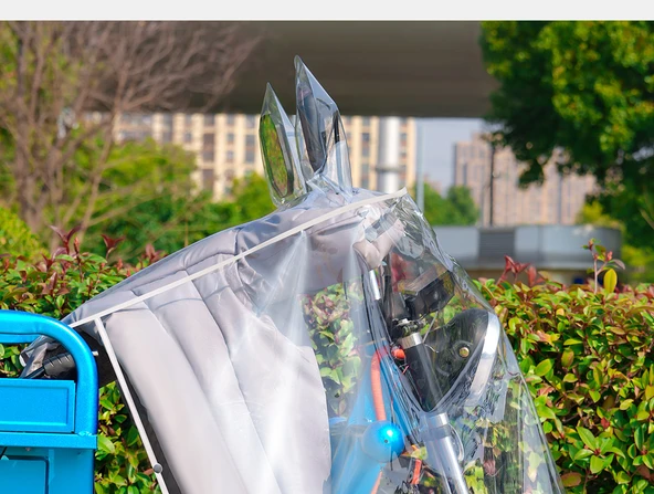Üç Tekerlekli Elektrikli Bisiklet Su Geçirmez Yağmur Kılıfı - Tam Kapalı XL - 11