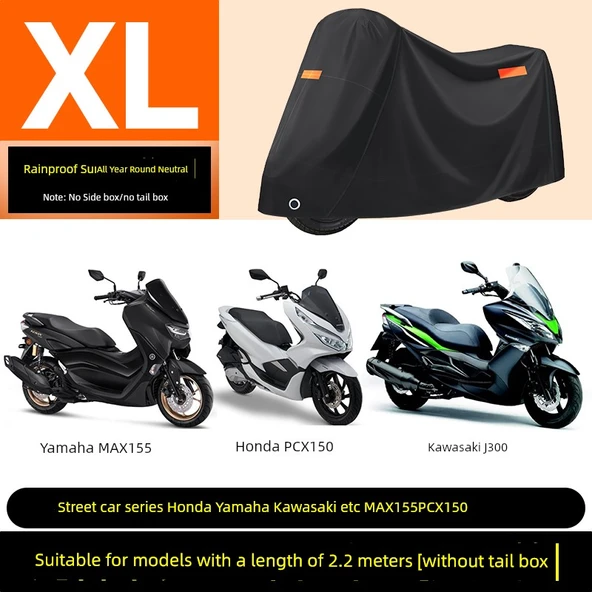 Motosiklet Brandası - Siyah XL (Street Car Modelleri)