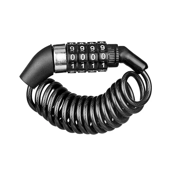 4 Haneli Şifreli Teleskopik Motosiklet Kilidi - Klasik Şifre Kilidi [Tek Paket]