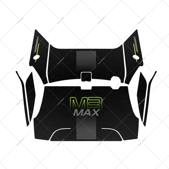 M3 95C Max Motosiklet Ön Pedal Koruyucu Sticker - B Gri Yeşil
