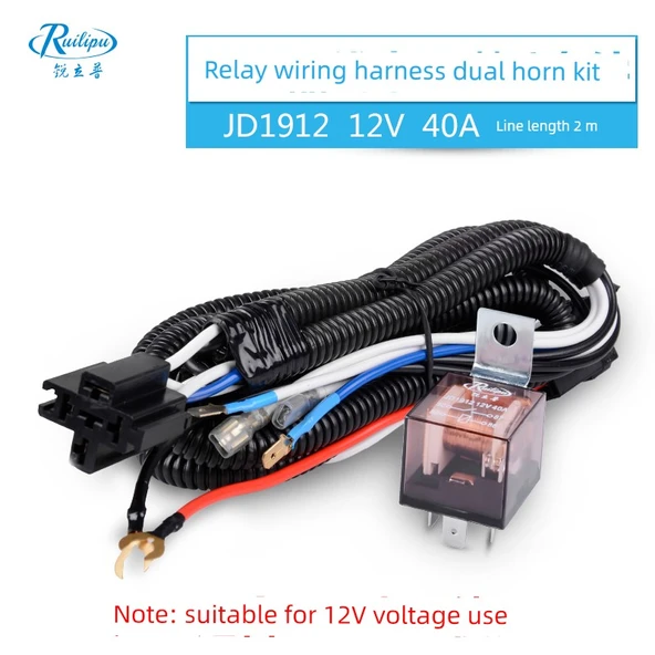 Motosiklet Korna Ruipu Salyangoz DL84-2 12V - Röle Kablo Demeti
