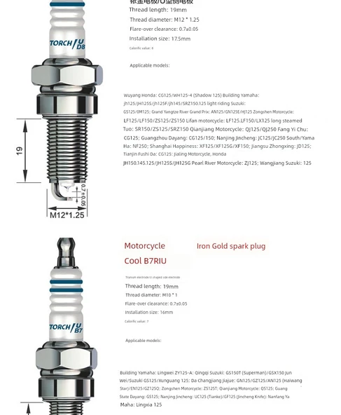 D8RIU İridyum Altın Motosiklet Bujisi - 9
