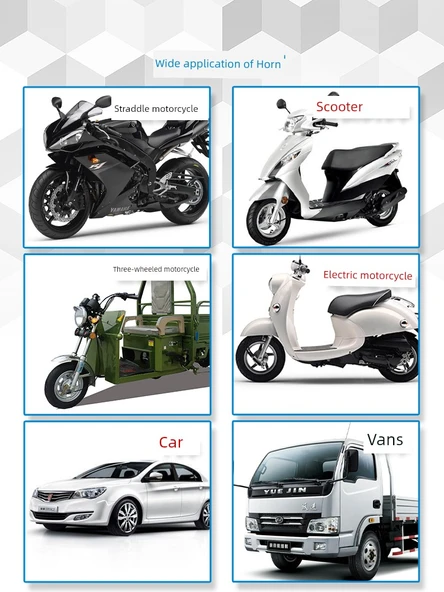 Motosiklet Korna Ruipu Salyangoz DL84-2 12V - Sarı [Yüksek ve Alçak Ton Çifti] + Röle - 3