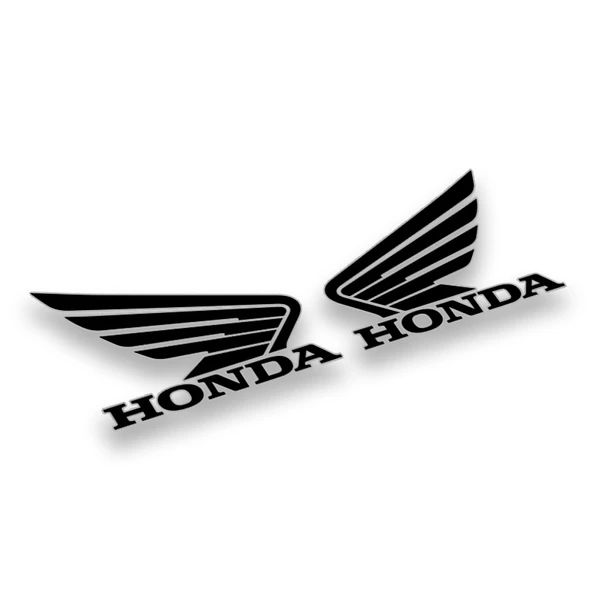 Honda Pcx160 Sticker Seti - Parlak Siyah - 10x8cm (Çift)