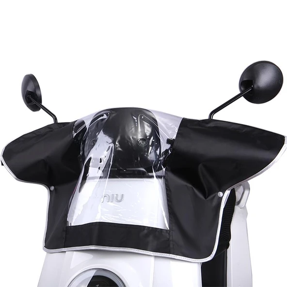 Elektrikli Motosiklet/Bisiklet Yağmur Koruma Örtüsü - Oxford Dokulu Gri - 3