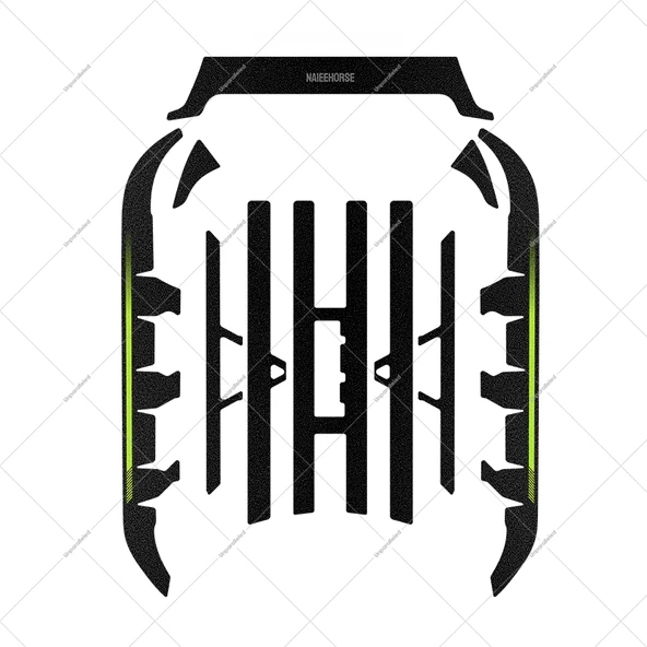 M3 95C Max Motosiklet Pedal Koruyucu Sticker - B Gri Yeşil