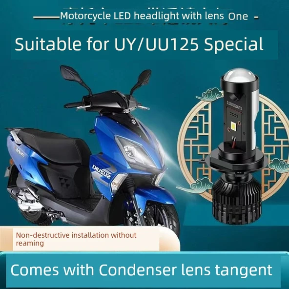 Suzuki UY125 Motosiklet LED Far - Y10 Serisi - H4 - 2