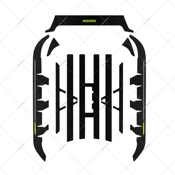 M3 95C Max Motosiklet Pedal Koruyucu Sticker - A Ayak Pedal Gri Yeşil
