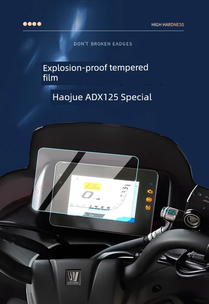 Haojue ADX125 Gösterge Ekran Koruyucu - Buzlu Yansıma Önleyici Yumuşak Film (2 Adet) - 7