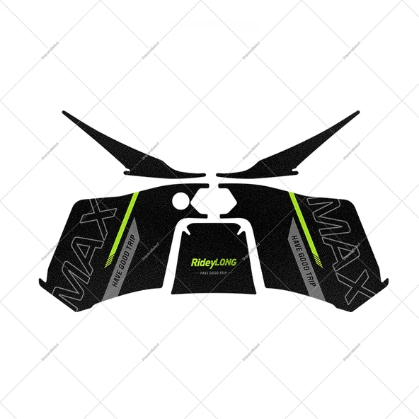 M3 95C Max Motosiklet Sele Altı Koruyucu Sticker - A Gri Yeşil