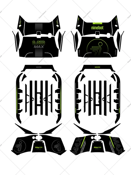 M3 95C Max Motosiklet Tam Koruma Sticker Seti - Siyah + Siyah Saklama Kutusu - 6